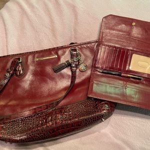 Brahmin bag with matching wallet.